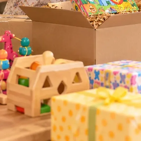 Wooden Shape Sorter Toy Box