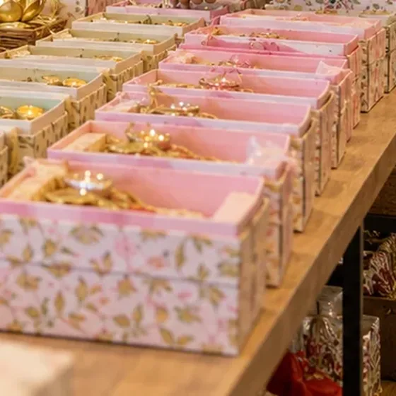 Floral Return Gift Boxes (Set of 10)