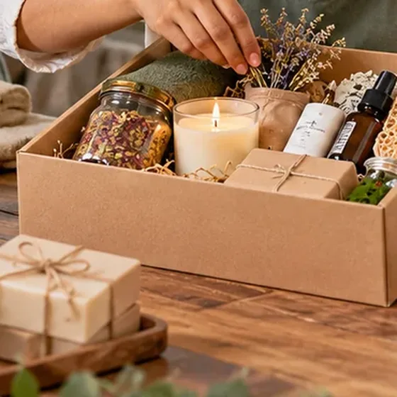 Self-care Candle & Herbal Tea Box