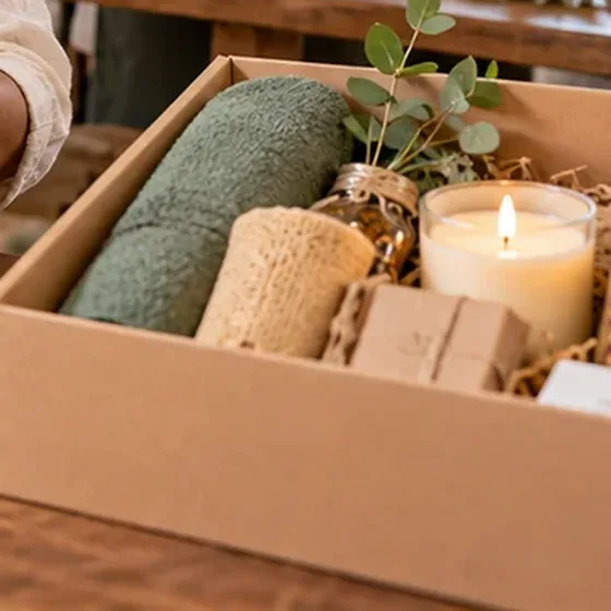 Spa Towel & Candle Hamper