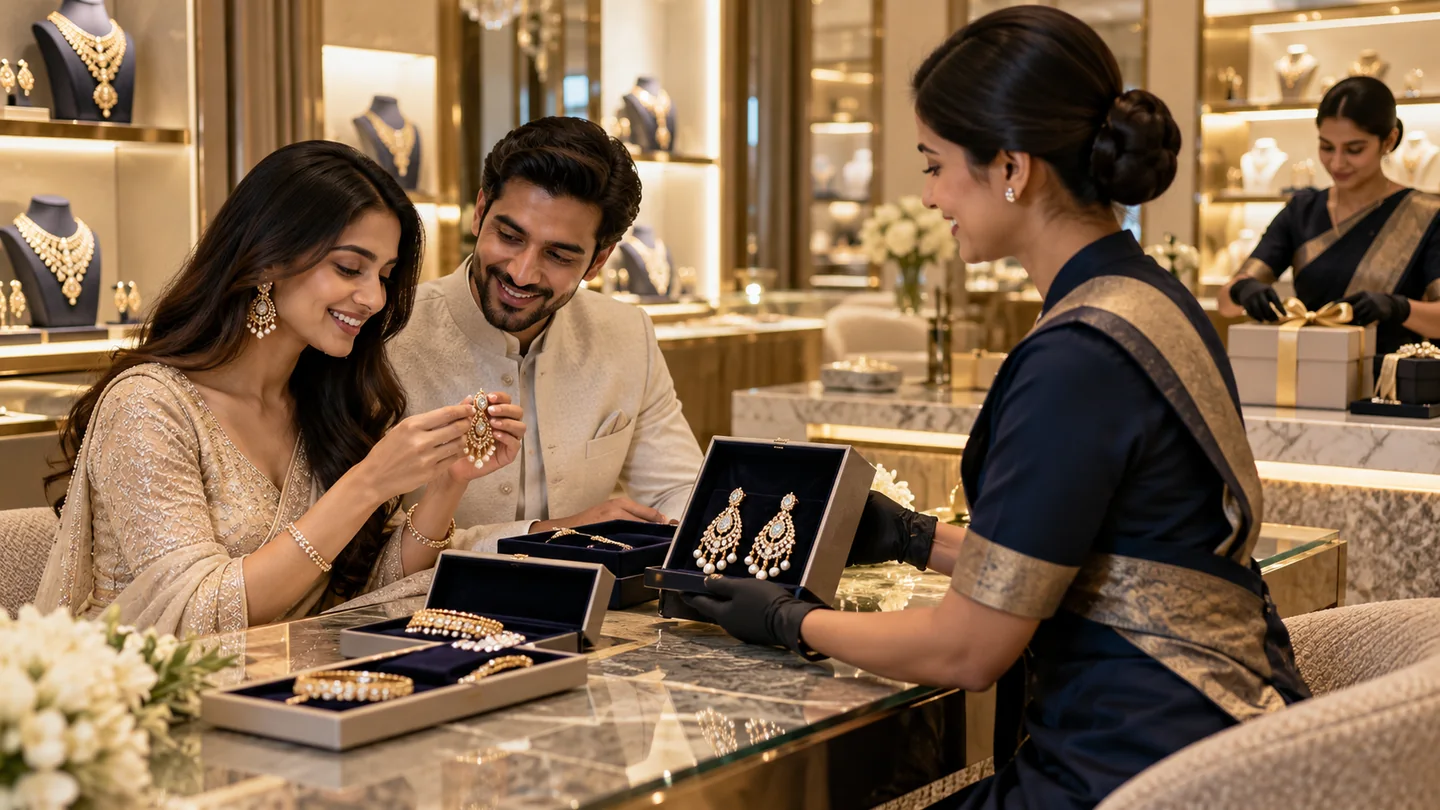 Jewellery gifts seller team preparing and managing gifting orders